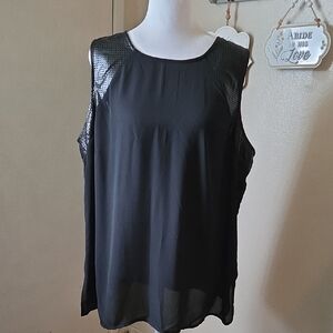 Lane Bryant Black Sleeveless Blouse